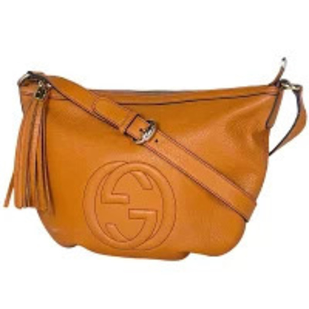 Gucci Soho Shoulder Bag Interlocking GG Leather Orange